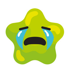 Isolated Crying Cute Star Shape Emoji