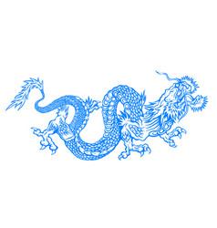 A Chinese Blue Dragon Tattoo