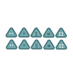 Set Of Blue Triangular Buttons Button With Two