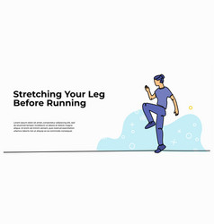 Stretching Leg Before Running