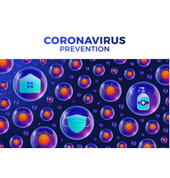 Banner Or Pattern With Viruses Coronavirus