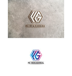 Hexagonal Fg Letter Logo Design