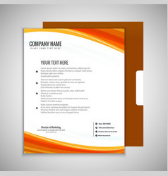 Orange Wavy Business Brochure