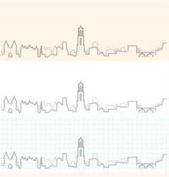 Utrecht Hand Drawn Skyline