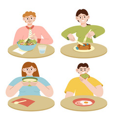 Flat People Eating