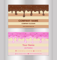 Chocolate And Doughnut Glaze Theme Business Card