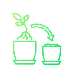 Plant Repotting Gradient Linear Icon