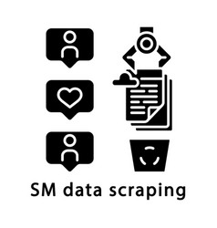 Sm Data Scraping Glyph Icon