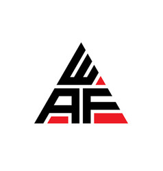 Waf Triangle Letter Logo Design