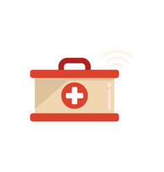 Wireless First Aid Kit Icon Flat Online