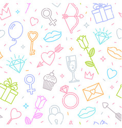 Womens day or valentines day seamless pattern vector
