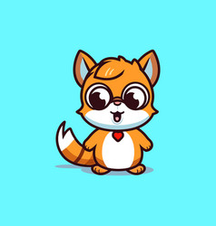 Cartoon Cute Chipmunk Is Standing