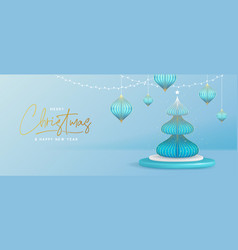 Christmas Background With 3d Tree