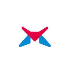 Abstract M X Hero Character Font Logo