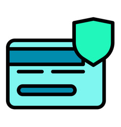 Credit Card Privacy Icon Flat