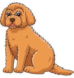 Goldendoodle Dog Cartoon Colored Clipart