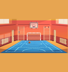 School Gym Gymnasium Basketball Court And Campus