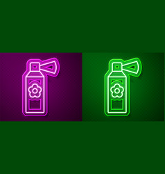 Glowing Neon Line Air Freshener Spray Bottle Icon