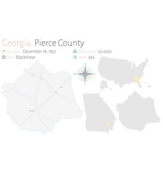 Map Pierce County In Georgia