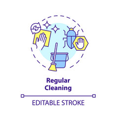 2d Simple Thin Line Icon Regular Cleaning Concept