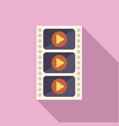 Film Editor Icon Flat Video Movie