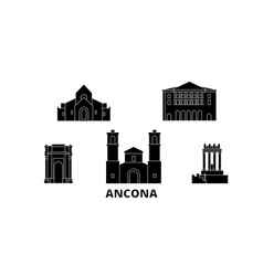 Italy Ancona Flat Travel Skyline Set