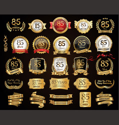 85 Years Retro Vintage Badges And Labels