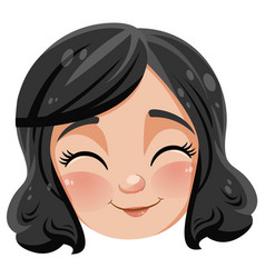 Cute Asian Girl Cartoon Character