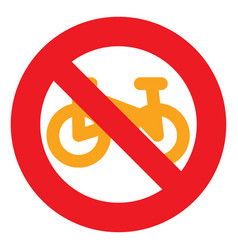 No Riding Bicycles On A White Background