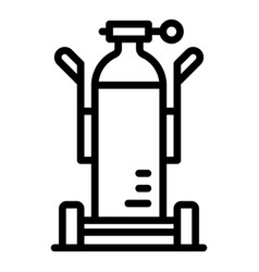 Oxygen Tank Cart Icon Outline Portable