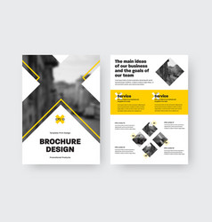 Brochure Template With Yellow Inserts Cross