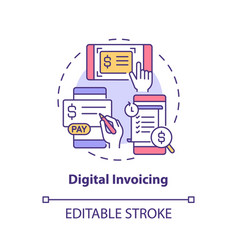 Digital Invoicing Concept Icon