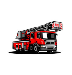 Fire Truck Ladder Truck Logo