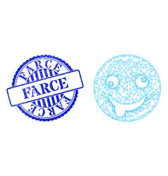 Grunge Farce Badge And Network Idiot Smiley Web