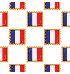 Pattern Cookie With Flag Country France In Tasty