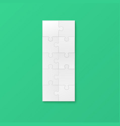 White Blank Jigsaw Puzzle Pieces Mockup Realistic