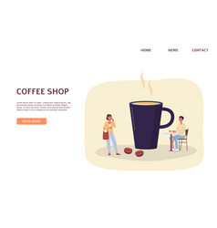 Coffee Shop Web Banner Mockup With Mug