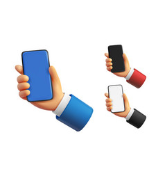 Man Holding Smartphone In A Hand 3d Clipart