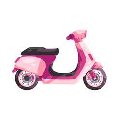 Scooter Moped Delivery Motorbike In Pink Color