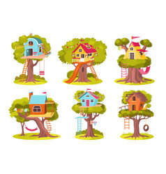 Tree House Cute Kids Wooden Buildings Children