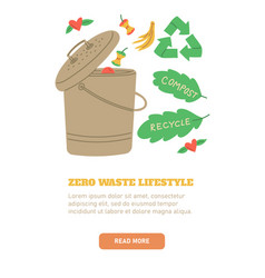 Vertical Banner About Zero Waste Lifestyle Flat