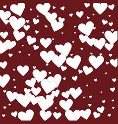 White Heart Love Confettis Valentines Day Patter