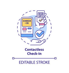 Contactless Check In Concept Icon