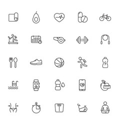 Fitness Outline Icons