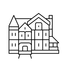 Victorian House Line Icon