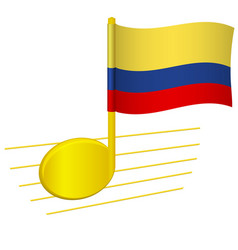 Colombia Flag And Musical Note