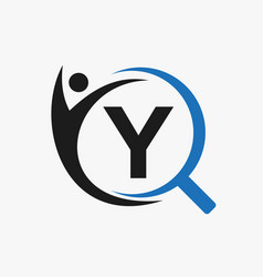 Letter Y Search And Heathcare Logo Design