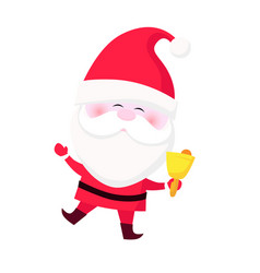 Positive Santa Ringing Bell And Waving Hand