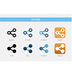 Share Icon In Different Style Icons