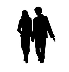 Silhouette Couple Walking Image